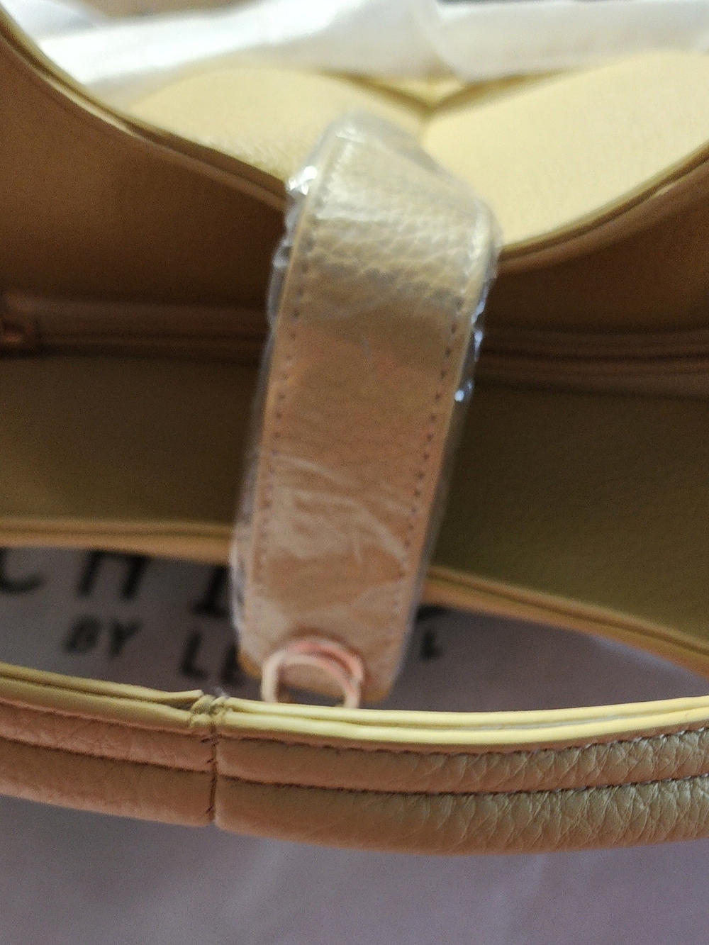 CHILLX by Le Miel Yellow Faux Leather Satchel Tote Crossbody Bag NWT - Picture 9 of 11